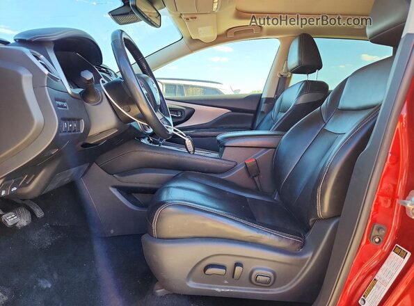 5N1AZ2MJ8KN111986 2019 NISSAN MURANO Red Widok wnętrza z przodu