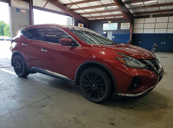5N1AZ2MS4KN143844 2019 NISSAN MURANO Красный Передняя правая четверть