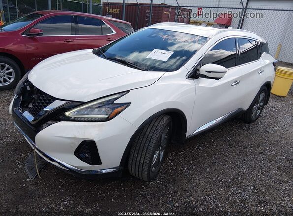 5N1AZ2MS5KN104826 2019 NISSAN MURANO White Vista tres cuartos delantera izquierda