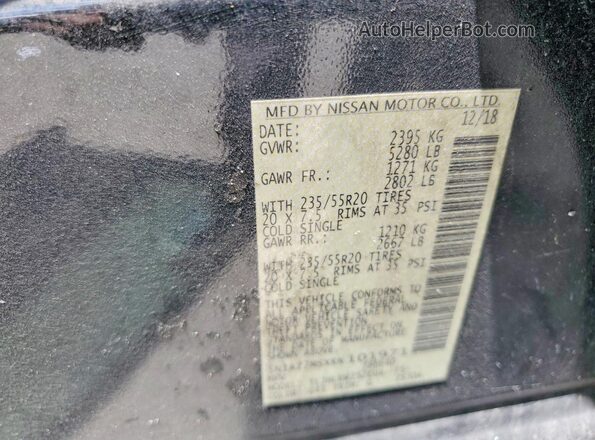 5N1AZ2MSXKN101971 2019 NISSAN MURANO Black 360 interior view