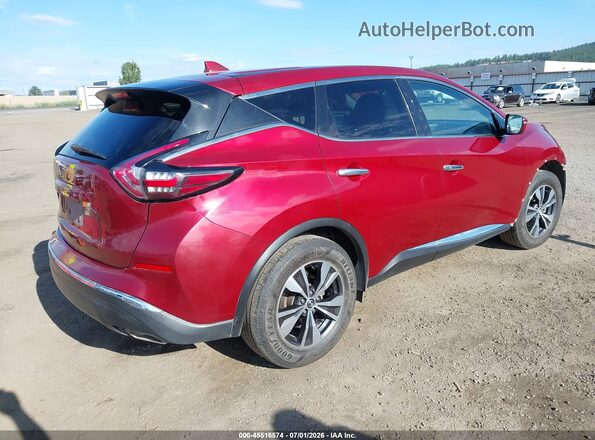 5N1AZ2MSXKN140575 2019 NISSAN MURANO Red უკანა მარჯვენა