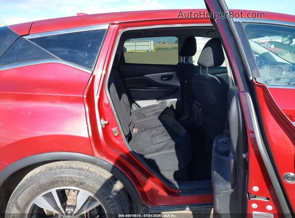 5N1AZ2MSXKN140575 2019 NISSAN MURANO Red VIN კოდის სტიკერის ხედი