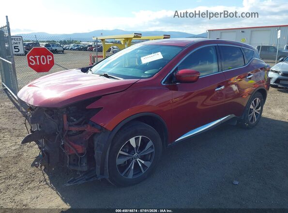 5N1AZ2MSXKN140575 2019 NISSAN MURANO Red წინა მარცხენა ხედი სამი მეოთხედიდან