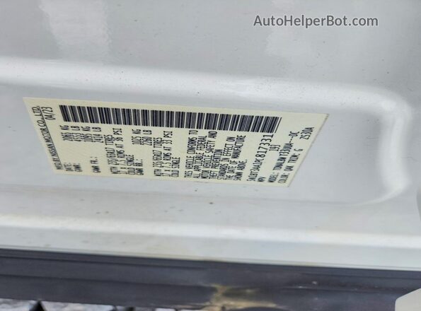5N1BT3AA1PC817331 2023 NISSAN ROGUE White VIN კოდის სტიკერის ხედი