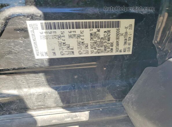 5N1BT3AB4PC809006 2023 NISSAN ROGUE Black VIN sticker view