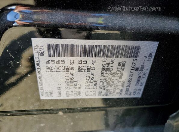 5N1BT3AB4SC871675 2025 NISSAN ROGUE Black სალონის 360-გრადუსიანი ხედი