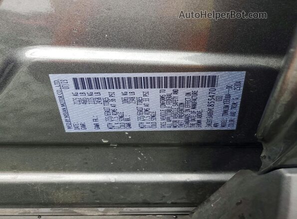 5N1BT3AB6PC855470 2023 NISSAN ROGUE Charcoal Vista de la etiqueta del VIN
