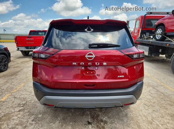 5N1BT3AB8PC685998 2023 NISSAN ROGUE Burgundy Rear view