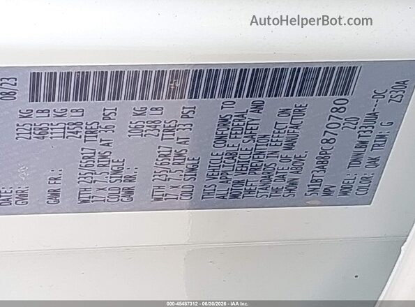 5N1BT3AB8PC870780 2023 NISSAN ROGUE White Engine compartment view