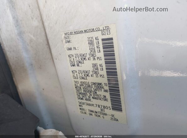 5N1BT3ABXPC787805 2023 NISSAN ROGUE White Շարժիչի բաժամունքի տեսք