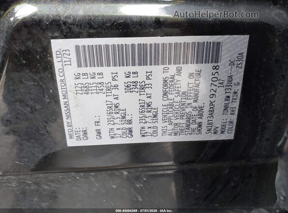 5N1BT3ABXPC927058 2023 NISSAN ROGUE Black Engine compartment view