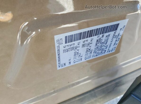 5N1BT3BA0SC676906 2025 NISSAN ROGUE Tan Widok naklejki z numerem VIN