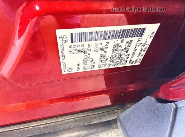 5N1BT3BA1PC673293 2023 NISSAN ROGUE Red VIN sticker view