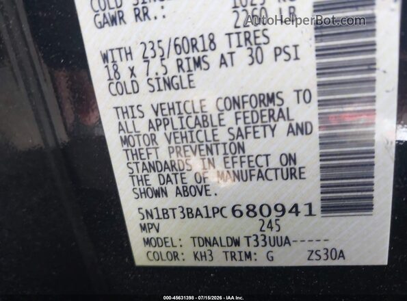 5N1BT3BA1PC680941 2023 NISSAN ROGUE Black Vista del compartimento del motor