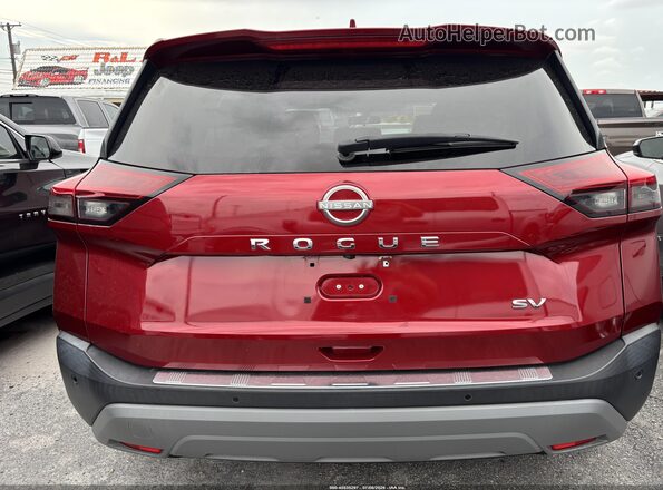 5N1BT3BA2PC680656 2023 NISSAN ROGUE Темно-бордовый Вид задней части салона