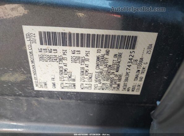 5N1BT3BA3PC743425 2023 NISSAN ROGUE Gray Vista del compartimento del motor