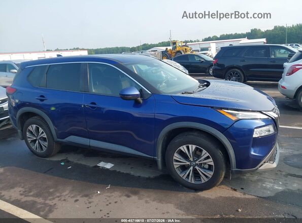 5N1BT3BA5NC677795 2022 NISSAN ROGUE Синий Вид задней части салона