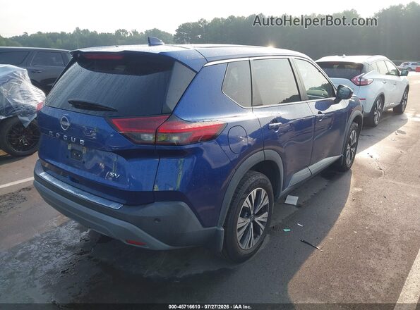 5N1BT3BA5NC677795 2022 NISSAN ROGUE Синий Задняя правая четверть