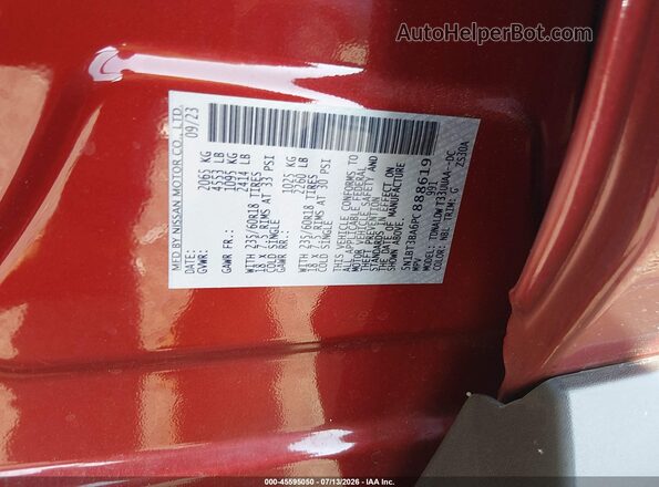 5N1BT3BA6PC888619 2023 NISSAN ROGUE Red Vista del compartimento del motor