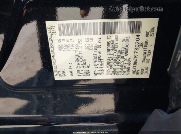 5N1BT3BA7PC780204 2023 NISSAN ROGUE Black Vista del compartimento del motor