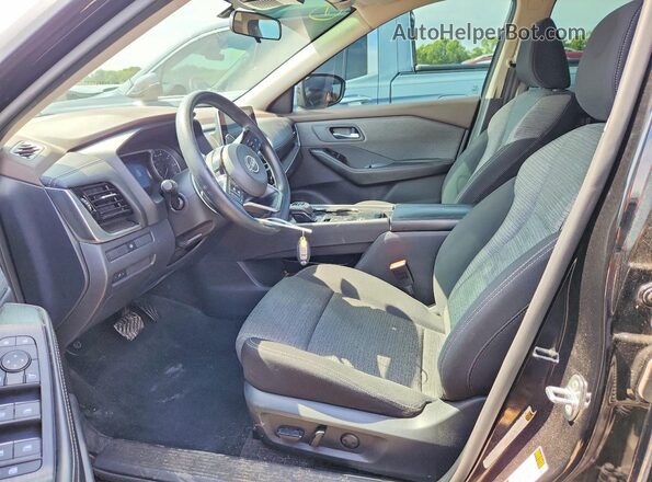 5N1BT3BA9NC683003 2022 NISSAN ROGUE Black წინა სალონის ხედი