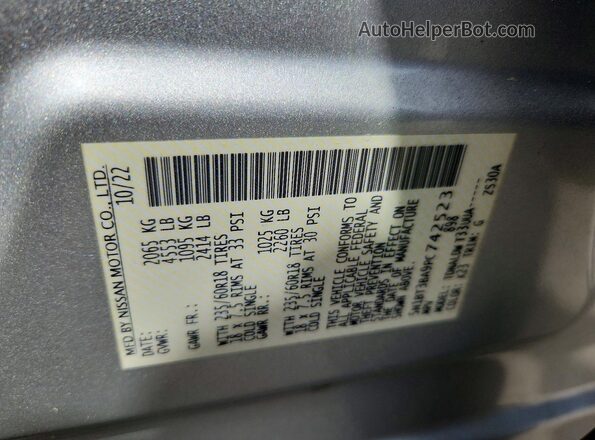 5N1BT3BA9PC742523 2023 NISSAN ROGUE Серебряный Панорамный вид салона 360°