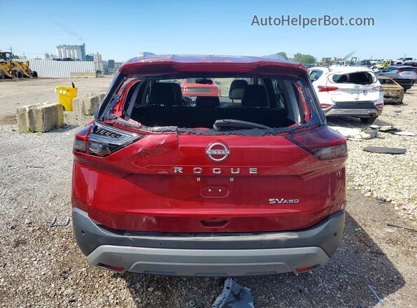 5N1BT3BB0PC687937 2023 NISSAN ROGUE Burgundy Vista trasera