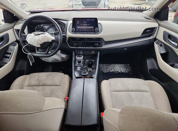 5N1BT3BB3SC778872 2025 NISSAN ROGUE Red Dashboard view