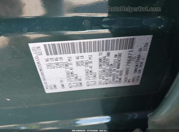 5N1BT3BB6TC786871 2026 NISSAN ROGUE Green Շարժիչի բաժամունքի տեսք