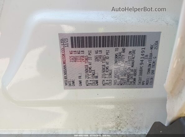5N1BT3BB8PC941491 2023 NISSAN ROGUE White Vista del compartimento del motor