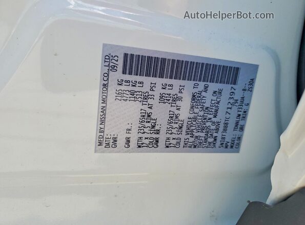 5N1BT3BB8TC712397 2026 NISSAN ROGUE White Widok komory silnika