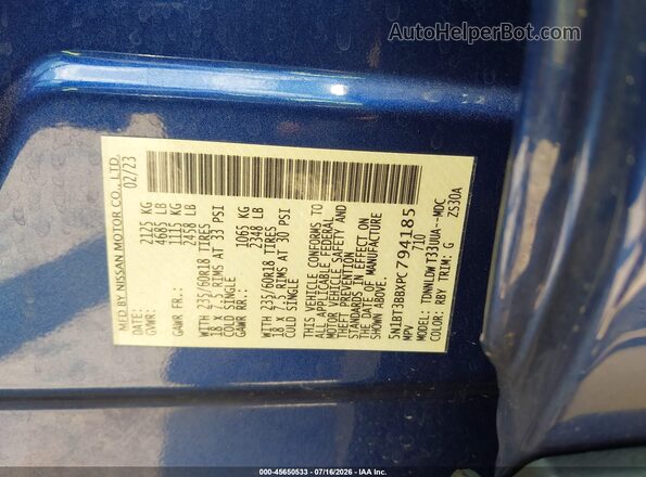 5N1BT3BBXPC794185 2023 NISSAN ROGUE Blue Вид підкапотного простору