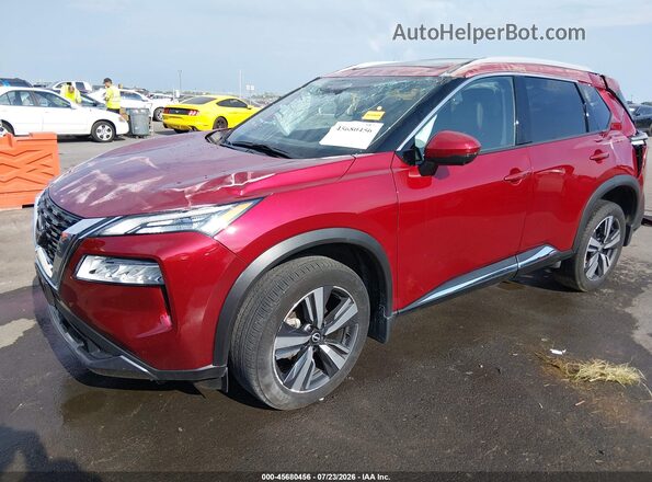 5N1BT3CA0PC868008 2023 NISSAN ROGUE Red Առջևի ձախ երեք քառորդ տեսարան