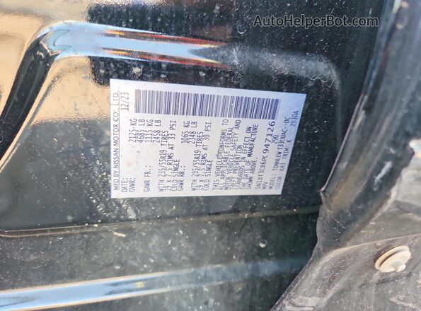 5N1BT3CB6PC947126 2023 NISSAN ROGUE Black 360 interior view