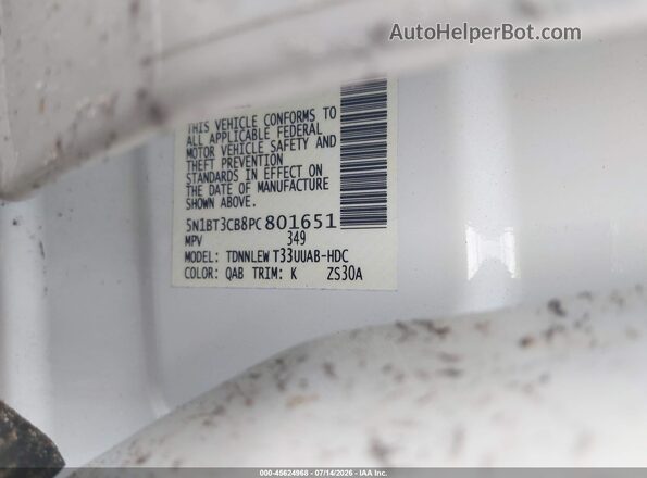 5N1BT3CB8PC801651 2023 NISSAN ROGUE Белый Вид подкапотного пространства