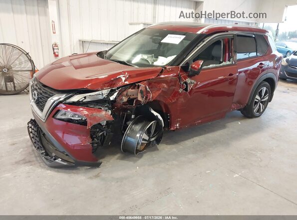5N1BT3CBXPC822260 2023 NISSAN ROGUE Burgundy Vista tres cuartos delantera izquierda