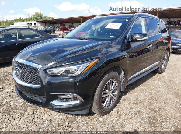 5N1DL0MM0HC504026 2017 INFINITI QX60 Black წინა მარცხენა ხედი სამი მეოთხედიდან