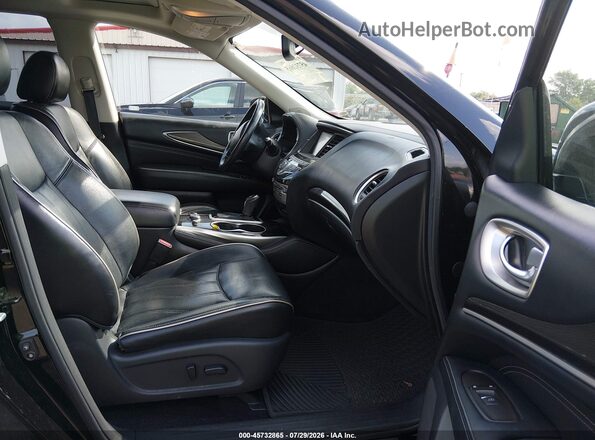 5N1DL0MM0HC504026 2017 INFINITI QX60 Black წინა სალონის ხედი