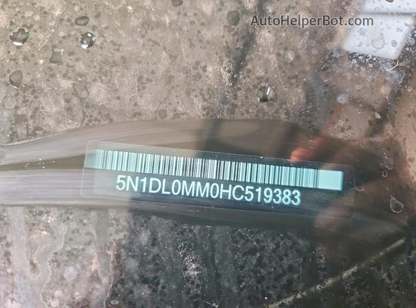 5N1DL0MM0HC519383 2017 INFINITI QX60 White Widok naklejki z numerem VIN