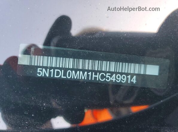 5N1DL0MM1HC549914 2017 INFINITI QX60 Gray Engine compartment view