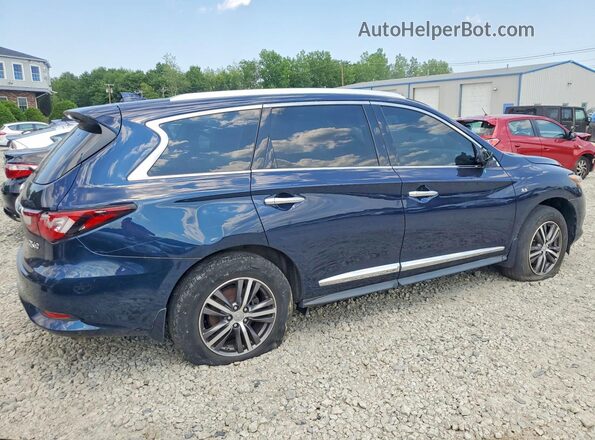 5N1DL0MM1JC522847 2018 INFINITI QX60 Blue Trasero derecho