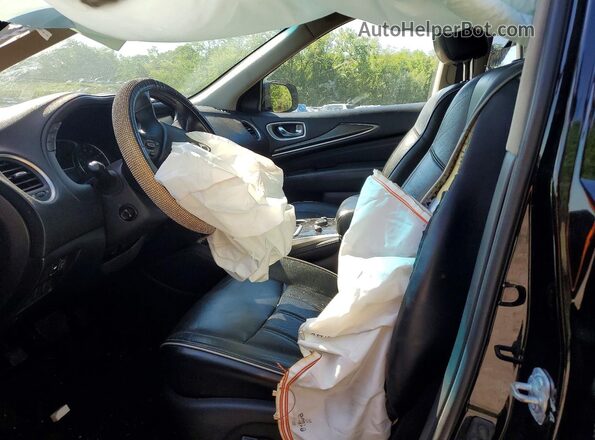 5N1DL0MM2HC505839 2017 INFINITI QX60 Black Front interior view
