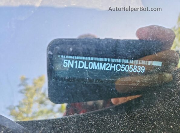 5N1DL0MM2HC505839 2017 INFINITI QX60 Black Engine compartment view