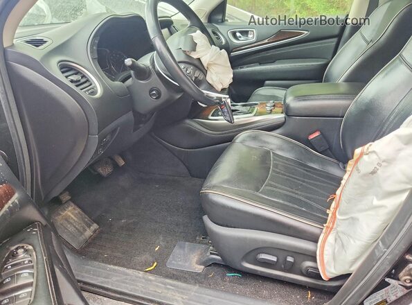5N1DL0MM2HC509552 2017 INFINITI QX60 Black Widok wnętrza z przodu