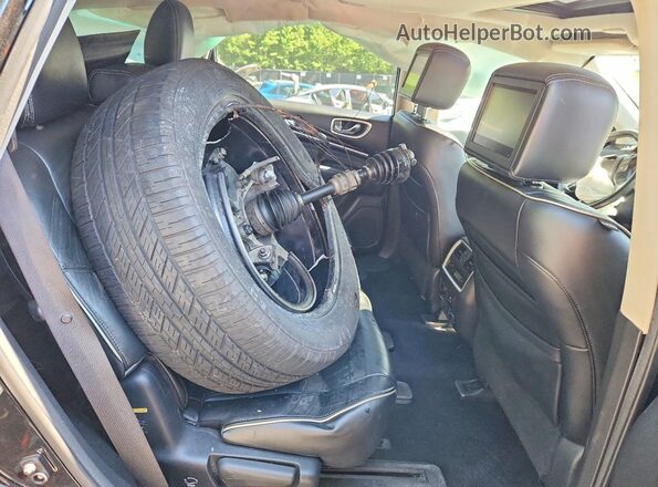 5N1DL0MM2HC509552 2017 INFINITI QX60 Black Widok wnętrza z tyłu
