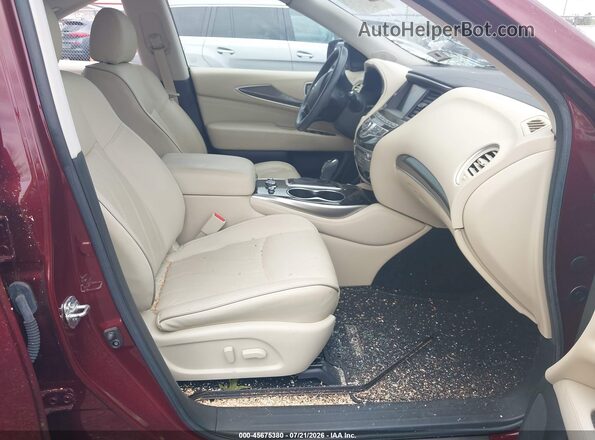 5N1DL0MM2KC558676 2019 INFINITI QX60 Maroon Widok wnętrza z przodu