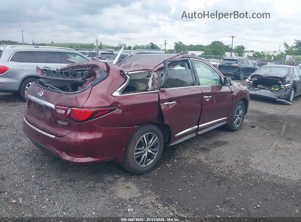 5N1DL0MM2KC558676 2019 INFINITI QX60 Maroon Tył prawy
