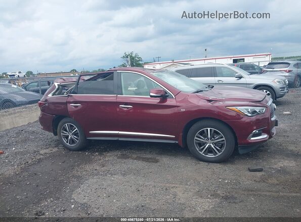 5N1DL0MM2KC558676 2019 INFINITI QX60 Maroon Widok wnętrza z tyłu
