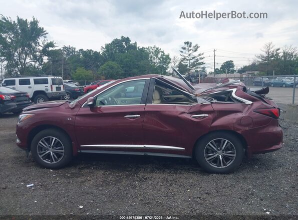 5N1DL0MM2KC558676 2019 INFINITI QX60 Maroon Widok wnętrza 360 stopni