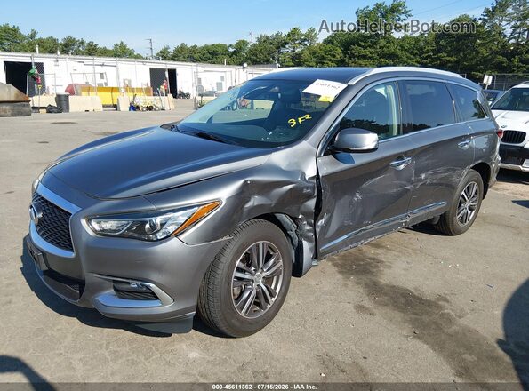 5N1DL0MM2KC559505 2019 INFINITI QX60 Gray Առջևի ձախ երեք քառորդ տեսարան